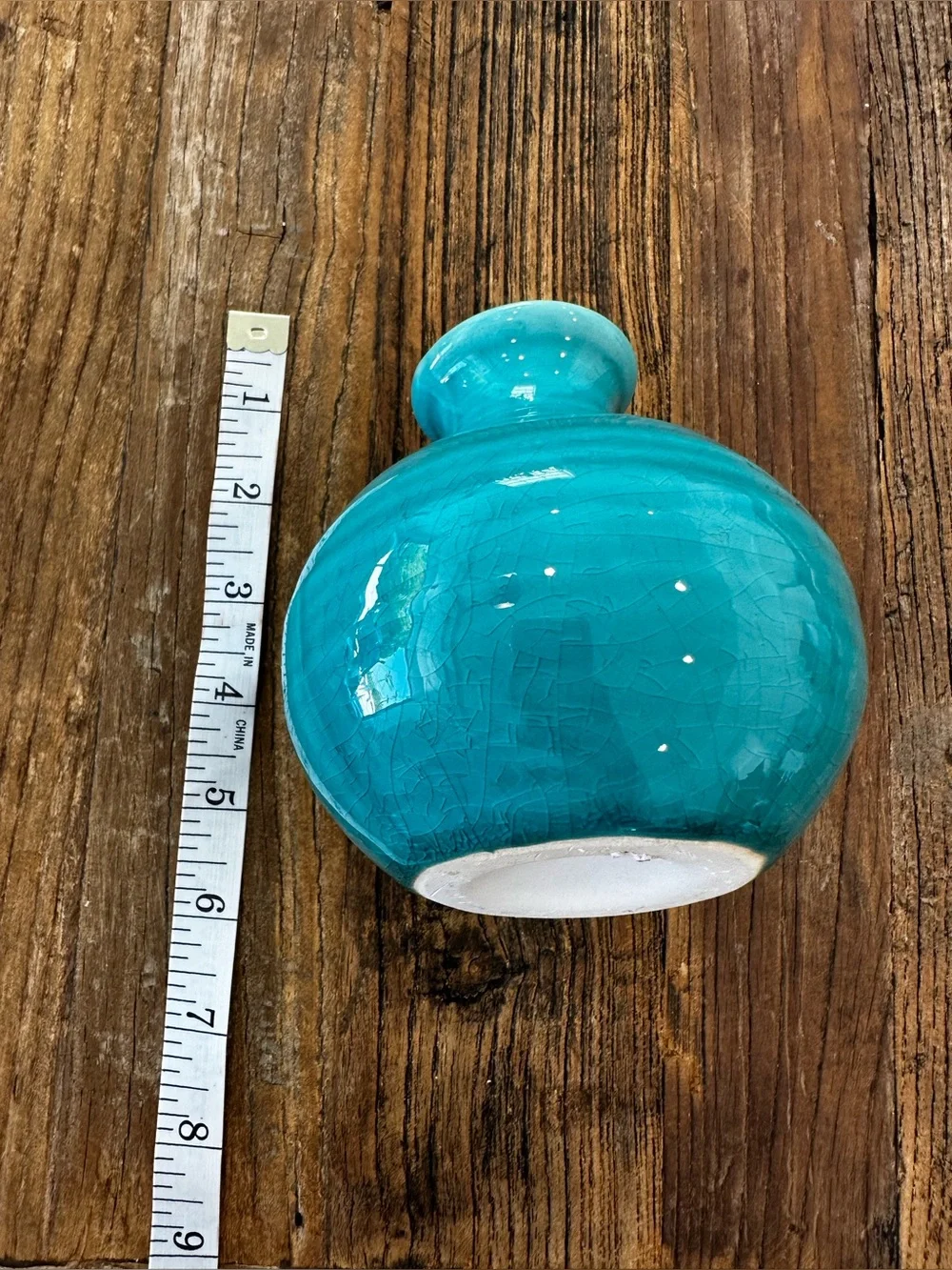 Turquoise Ceramic Accent Vase - Home Accents - Picture 3 of 4